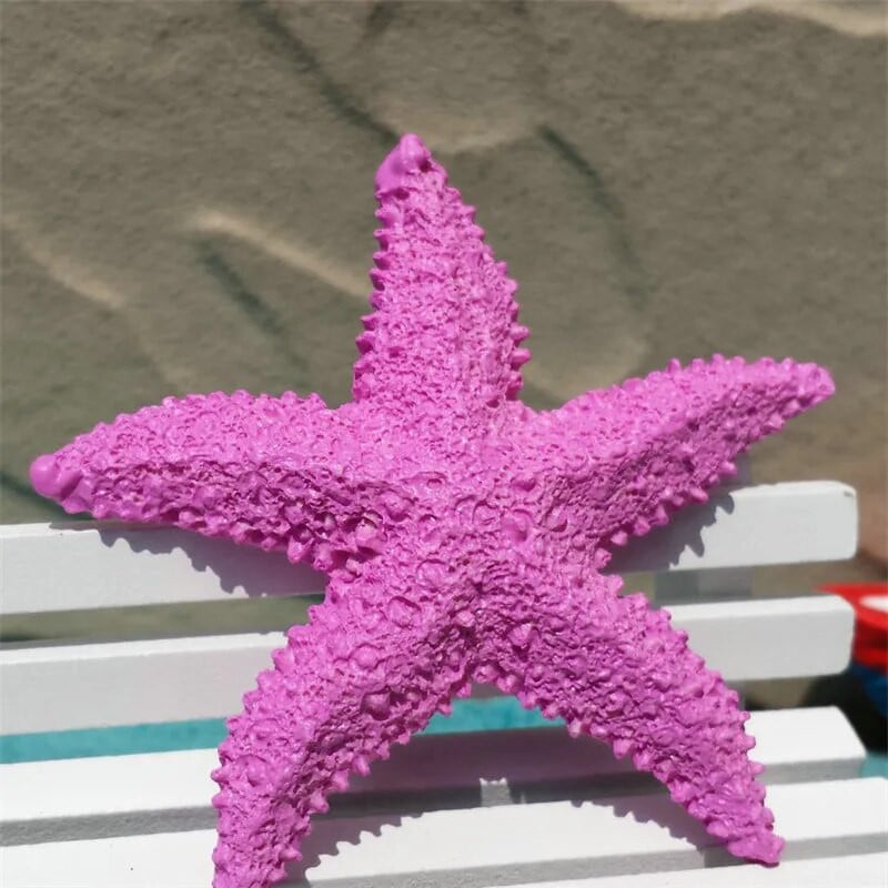 1 vnt Viduržemio jūros regiono papuošalai, stiliaus derva Starfish Ocean Home žuvų tanko šaudymo rekvizitai, mini 7,5 cm sienų dekoracijos