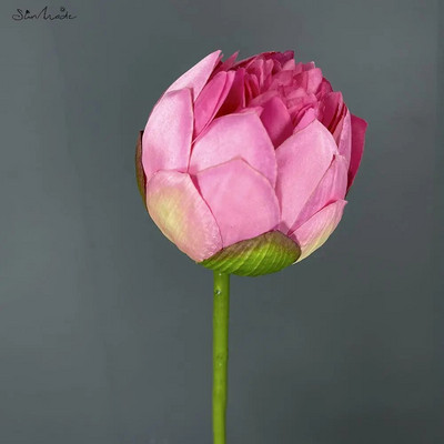 SunMade nagy lótusz selyem művirágok otthoni kert dekoráció hamis növények Lótuszlevelek virágkötészet Flores Artificales