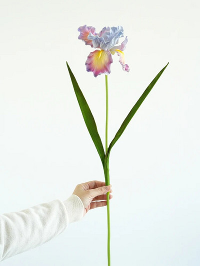 Floare artificială de iris violet PU Eleganță pentru decorarea interioară Camera de zi Petrecere de nuntă Aranjamente florale de iris realistică de primăvară