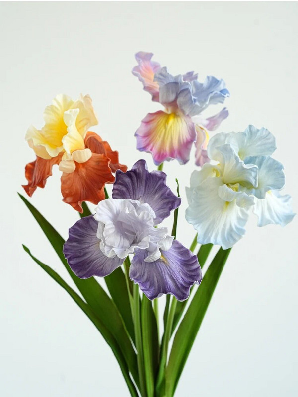 Floare artificială de iris violet PU Eleganță pentru decorarea interioară Camera de zi Petrecere de nuntă Aranjamente florale de iris realistică de primăvară