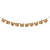 1 készlet rajzfilm INS stílusú medve zászló Zsákvászon fali füzér boldog születésnaphoz Babazuhany Party háttér Dekorációk Kellékek