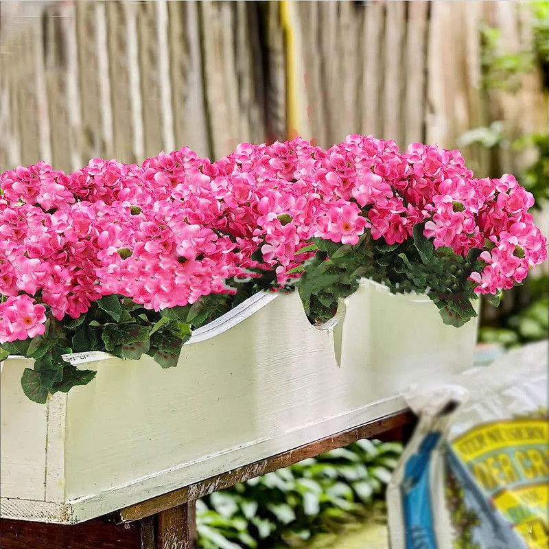 2 komada simulacije cvijeta begonije, geranija, svilenog cvijeta, lažnog cvijeta, vjenčanja, kućni ukras za dnevnu sobu