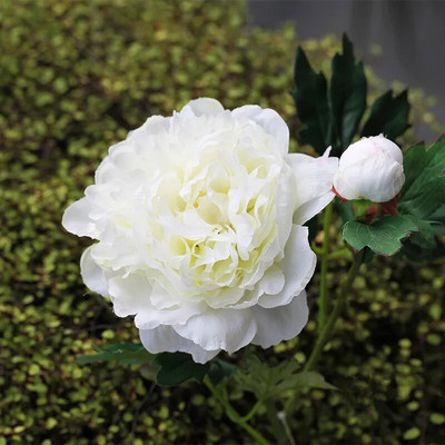 60 CM o singură ramură de înaltă calitate, floare artificială de bujor de mătase, decorație frumoasă pentru casă, nuntă, florală falsă, ținând flori