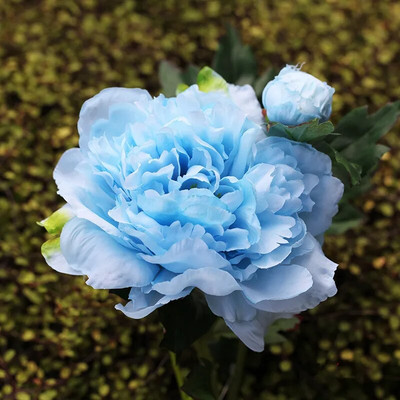 60 CM o singură ramură de înaltă calitate, floare artificială de bujor de mătase, decorație frumoasă pentru casă, nuntă, florală falsă, ținând flori