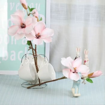 Short Branch Mini Magnolia Μονόκλαδο Magnolia Τεχνητό Λουλούδι Διακόσμηση Εσωτερικού Γάμου Λουλούδι