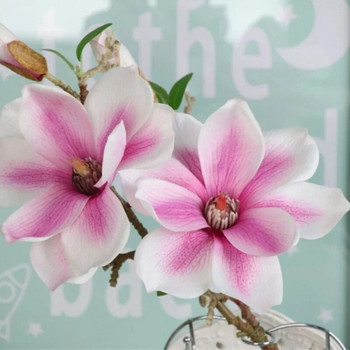 Short Branch Mini Magnolia Μονόκλαδο Magnolia Τεχνητό Λουλούδι Διακόσμηση Εσωτερικού Γάμου Λουλούδι