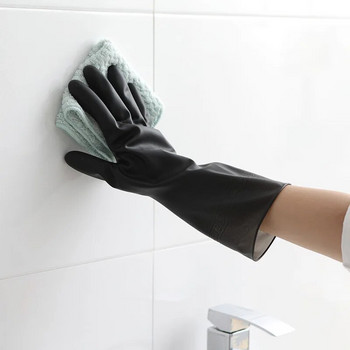 1 ζευγάρι μαύρα γάντια πλύσιμο σπιτιού Γάντια καθαρισμού κήπου κουζίνας πιάτων δάχτυλα Λαστιχένιο πλύσιμο πιάτων Γάντια οικιακού καθαρισμού
