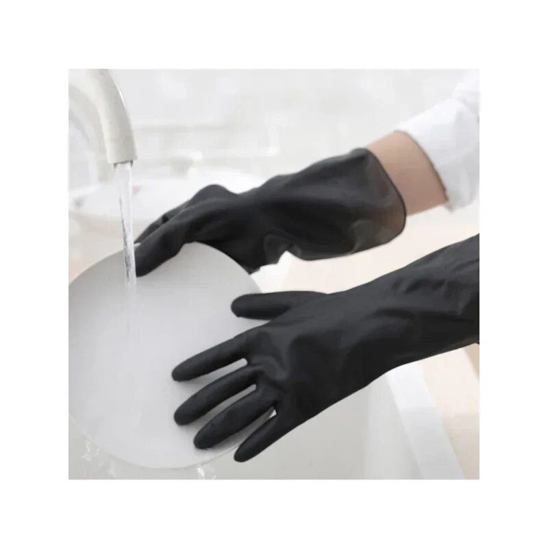 1 par crnih rukavica Rukavice za pranje kuće Rukavice za čišćenje Vrtna kuhinja Prsti za suđe Gumene rukavice za pranje posuđa Rukavice za čišćenje u kućanstvu