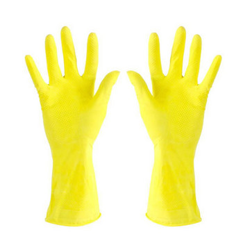 Безплатна доставка Артикули Кухненски водоустойчиви ръкавици с дълъг ръкав Топли ръкавици за миене на съдове Вода Прах Спиране Почистващи латексови гумени ръкавици
