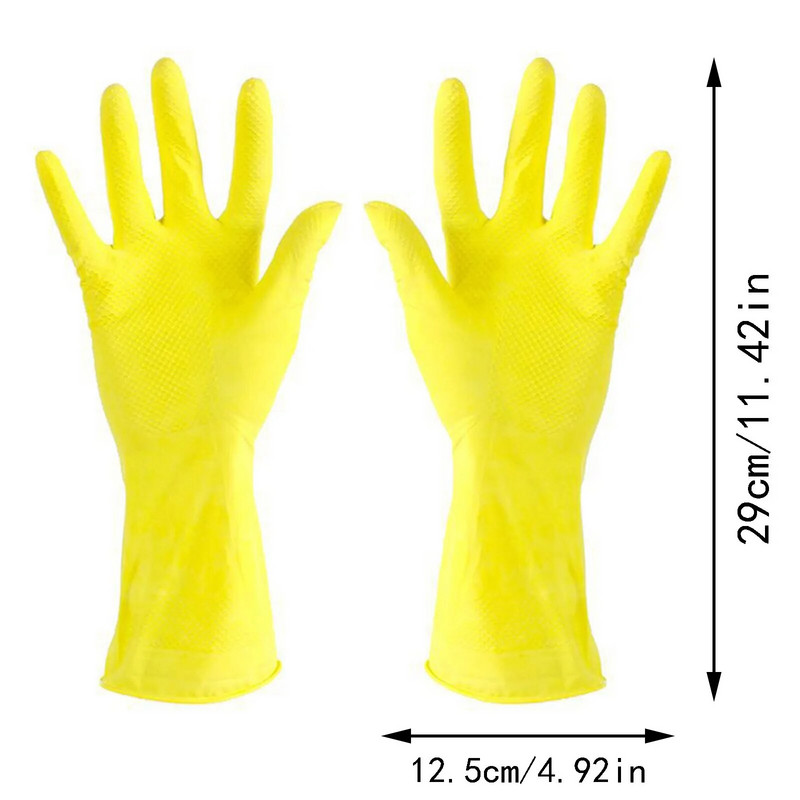 Besplatna dostava Artikli Kuhinjske vodootporne rukavice dugih rukava Topla rukavica za pranje posuđa Zaštita od vode i prašine Gumene rukavice od lateksa