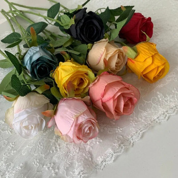 10τμχ Faux Silk Rose Τεχνητά Λουλούδια Διακόσμηση σπιτιού Αξεσουάρ Ψεύτικα τριαντάφυλλα Μπουκέτο Διακόσμηση γάμου Τραπέζι floral Στολίδι
