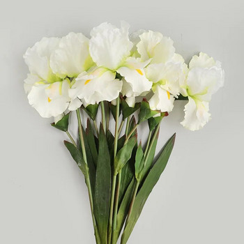 76 εκ. Μεταξωτά Ιρλανδικά λουλούδια Alice Iris Διακόσμηση σπιτιού Διακόσμηση γαμήλιου πάρτι DIY λευκό μακρύ ψεύτικο λουλούδι HQ τεχνητή ορχιδέα πεταλούδας