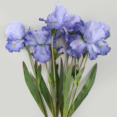 76 cm-es selyem ír virágok Alice Iris lakberendezési esküvői party dekoráció barkácsolás fehér hosszú hamis virág HQ mesterséges pillangó orchidea