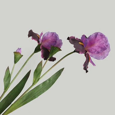 76 cm-es selyem ír virágok Alice Iris lakberendezési esküvői party dekoráció barkácsolás fehér hosszú hamis virág HQ mesterséges pillangó orchidea