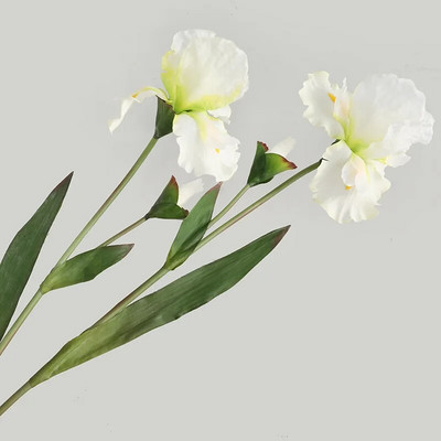 76 cm-es selyem ír virágok Alice Iris lakberendezési esküvői party dekoráció barkácsolás fehér hosszú hamis virág HQ mesterséges pillangó orchidea