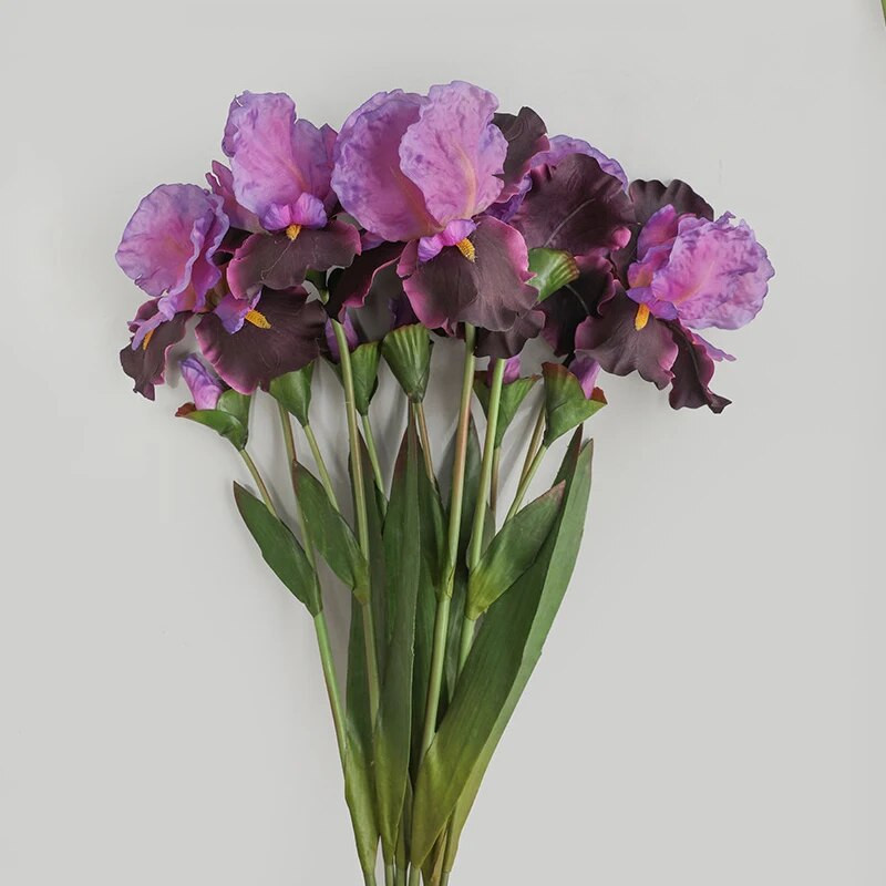 76 cm-es selyem ír virágok Alice Iris lakberendezési esküvői party dekoráció barkácsolás fehér hosszú hamis virág HQ mesterséges pillangó orchidea