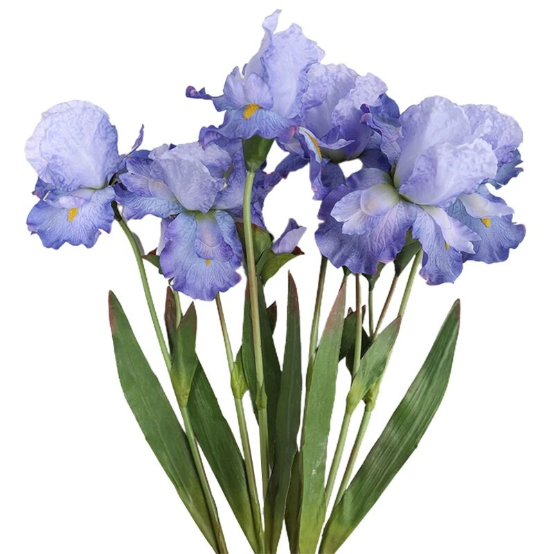 76 cm-es selyem ír virágok Alice Iris lakberendezési esküvői party dekoráció barkácsolás fehér hosszú hamis virág HQ mesterséges pillangó orchidea