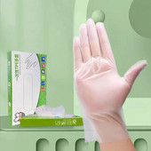 100db/doboz Élelmiszer-minőségű eldobható TPE átlátszó kesztyűk Multifunkcionális háztartási kihúzható vastagított eldobható gumikesztyűk