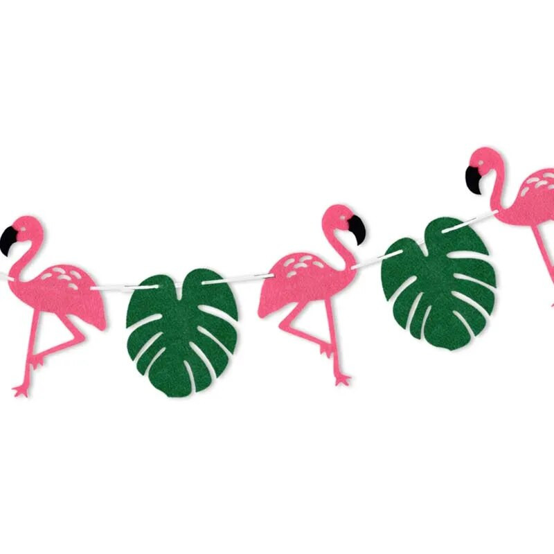 Hawaii Flamingo Party Banner Garland dekoráció Ananász Nyári Party Születésnapi Hawaii Party Dekoráció Luau Party Kellékek