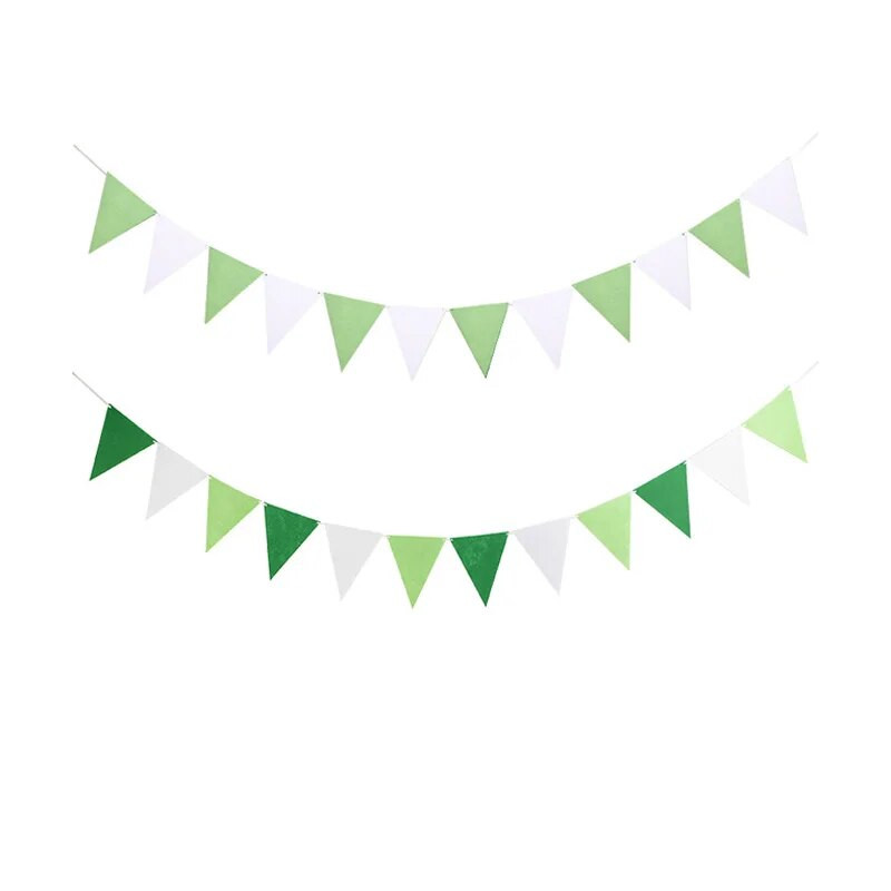 4M 12 zászlók zöld-fehér zászlók természetes zászlók Boldog sármány gyereknapot zászló karácsonyi zászlók dekorációs kellékek