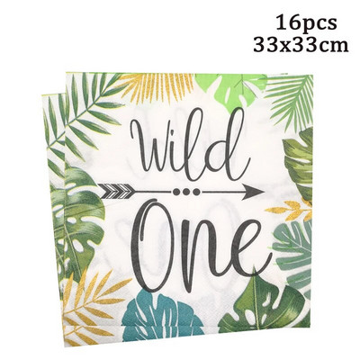 Životinje u džungli Dekoracija za zabavu Dječja rođendanska zabava Bunting Wild One Balon Konfeti Girlanda Obljetnica Bay Tuš pribor