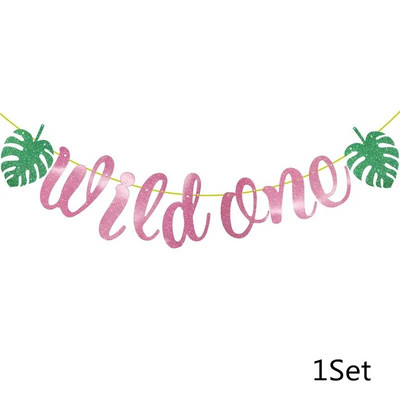 Životinje u džungli Dekoracija za zabavu Dječja rođendanska zabava Bunting Wild One Balon Konfeti Girlanda Obljetnica Bay Tuš pribor