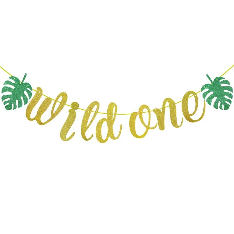 Životinje u džungli Dekoracija za zabavu Dječja rođendanska zabava Bunting Wild One Balon Konfeti Girlanda Obljetnica Bay Tuš pribor