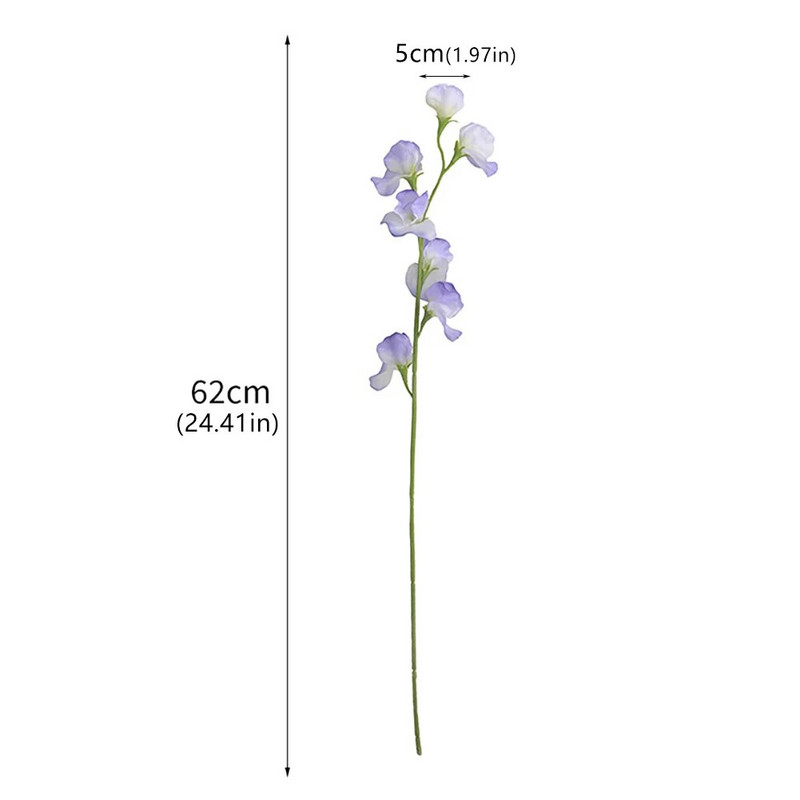 Művirág csokor selyem édes borsó művirágok műnövények dekoratív virágok lakberendezési dekoráció esküvői dekoráció