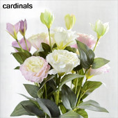 1 DB olcsó hamis virágok európai művirág 3 fej Lisianthus Eustoma karácsonyi esküvői parti díszház 5 színben