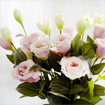 1 ΤΕΜ Φθηνά ψεύτικα λουλούδια Ευρωπαϊκό τεχνητό λουλούδι 3 κεφαλές Lisianthus Eustoma Χριστουγεννιάτικο Γάμο Διακοσμητικό Σπίτι 5 Χρώματα