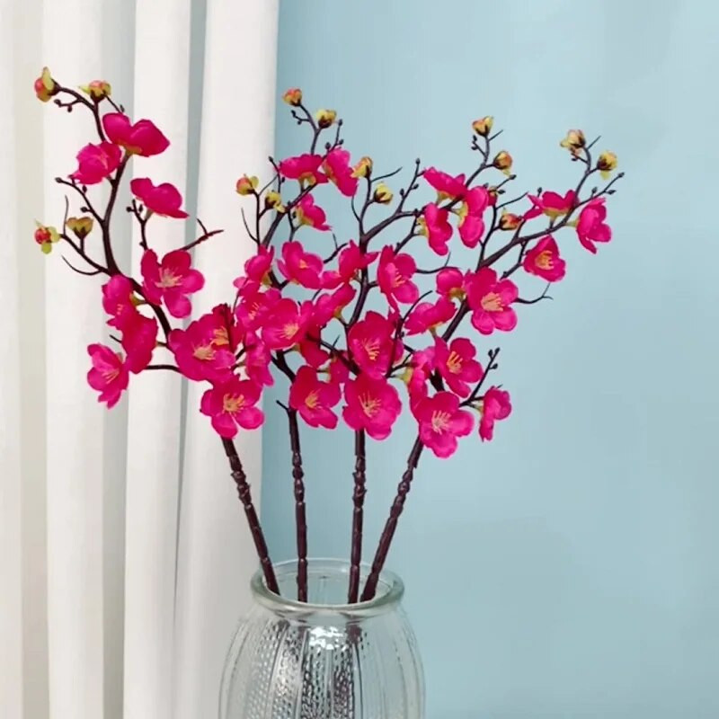 Mesterséges Wintersweet virágág esküvői csokor Kiegészítők Esküvői Hamis növények Dekoráció Kültéri növények központi elemei rendezvényekhez