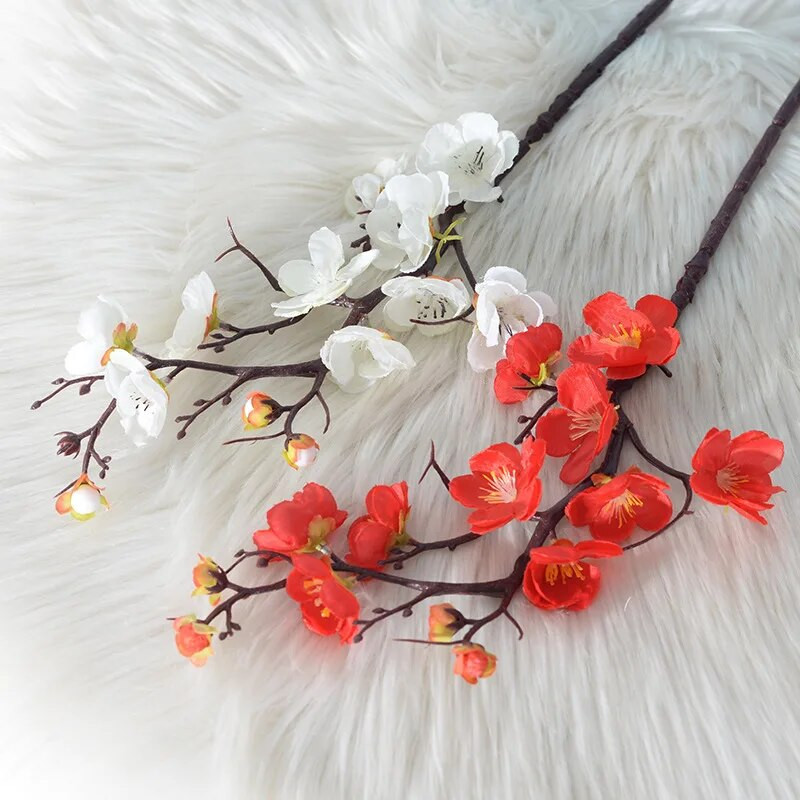 Mesterséges Wintersweet virágág esküvői csokor Kiegészítők Esküvői Hamis növények Dekoráció Kültéri növények központi elemei rendezvényekhez