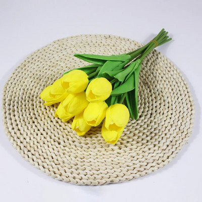 3/5 galvų Tulpės Dirbtinės gėlės Puokštė namų miegamojo biuro dekoravimui Vestuvių fotografijos rekvizitai netikra gėlė