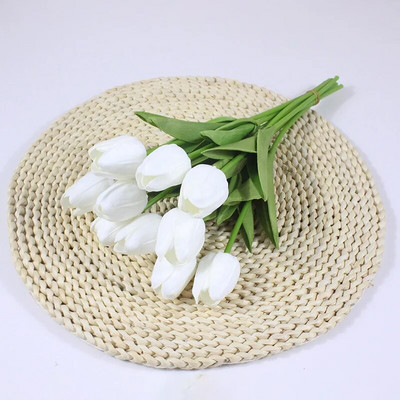 3/5 galvų Tulpės Dirbtinės gėlės Puokštė namų miegamojo biuro dekoravimui Vestuvių fotografijos rekvizitai netikra gėlė