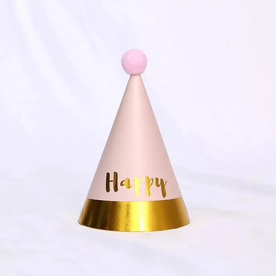 Įvairių stilių 1 2 3 metų gimtadienio kepurė Baby Shower Dekoratyvinė galvos juosta vaikų vakarėliui Karūninė kepurė mėlyna auksinė