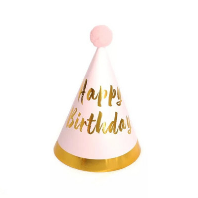 Įvairių stilių 1 2 3 metų gimtadienio kepurė Baby Shower Dekoratyvinė galvos juosta vaikų vakarėliui Karūninė kepurė mėlyna auksinė
