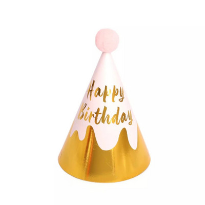 Įvairių stilių 1 2 3 metų gimtadienio kepurė Baby Shower Dekoratyvinė galvos juosta vaikų vakarėliui Karūninė kepurė mėlyna auksinė