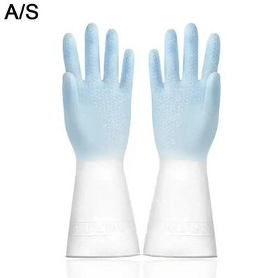 1 par rukavica za čišćenje kućanstva ribač spužva za pranje posuđa gumene rukavice kuhinjski neklizajući alati za čišćenje