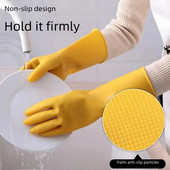 Sárga Oxford Háztartási kesztyű Gumi Mosogatás Latex Tisztítás Vízálló kesztyű Mosodai Konvenció Szilárd színű Latexgumi