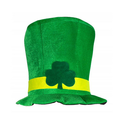 Szent Patrik napi cilinderes ünnepi hamis szakáll zöld ünnepi jelmez az ír fesztiválhoz születésnapi parti dekorációs kellékek
