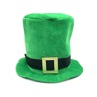 Szent Patrik napi cilinderes ünnepi hamis szakáll zöld ünnepi jelmez az ír fesztiválhoz születésnapi parti dekorációs kellékek