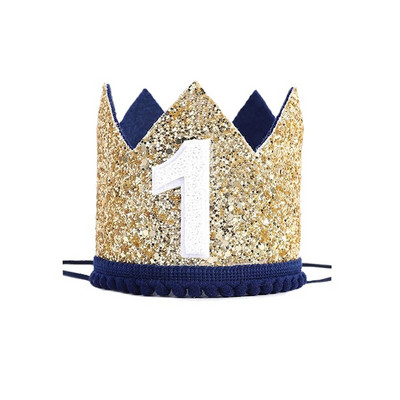 Boldog születésnapi parti koronás sapka 1. korona fejpántos sapka 1. gyerek fiú lány baba zuhany Születésnapi parti dekorációs kellékek