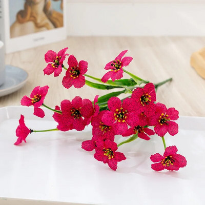 5 capete Iarbă de primăvară Floare Iarbă de apă Violet Pânză Artă Floare Imitație Floare Acasă Decorare nuntă în aer liber Floare falsă