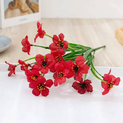 5 capete Iarbă de primăvară Floare Iarbă de apă Violet Pânză Artă Floare Imitație Floare Acasă Decorare nuntă în aer liber Floare falsă