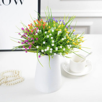 Πλαστικά τεχνητά λουλούδια Μπουκέτο φυτά γρασίδι Γραφείο Διακοσμητικά Φύλλα Κήπου Αξεσουάρ διακόσμησης βάζου γάμου