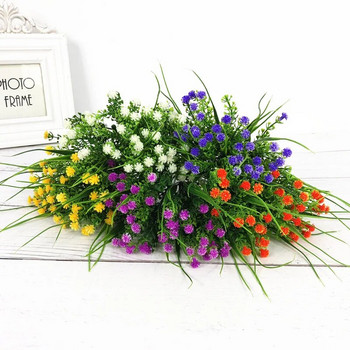 Πλαστικά τεχνητά λουλούδια Μπουκέτο φυτά γρασίδι Γραφείο Διακοσμητικά Φύλλα Κήπου Αξεσουάρ διακόσμησης βάζου γάμου