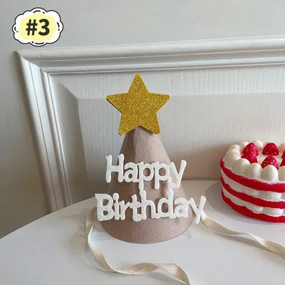 Kūrybiška gimtadienio kepurė Gimtadienio vakarėlio karūna Linksmo gimtadienio vakarėlio dekoracija Nuotakos kepurė vaikams Vakarėlio dekoravimui Fotorekvizitas 생일모자