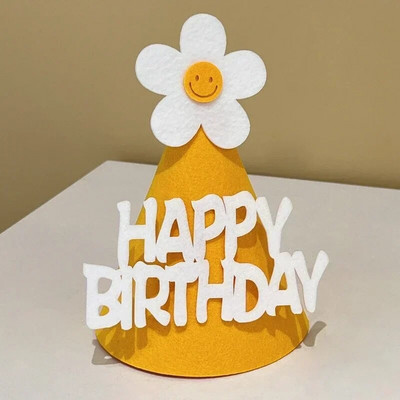 Kūrybiška gimtadienio kepurė Gimtadienio vakarėlio karūna Linksmo gimtadienio vakarėlio dekoracija Nuotakos kepurė vaikams Vakarėlio dekoravimui Fotorekvizitas 생일모자