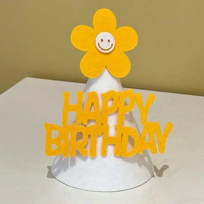 Kūrybiška gimtadienio kepurė Gimtadienio vakarėlio karūna Linksmo gimtadienio vakarėlio dekoracija Nuotakos kepurė vaikams Vakarėlio dekoravimui Fotorekvizitas 생일모자