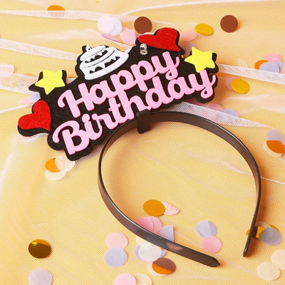 Boldog születésnapot Ragyogó sapka lányoknak Fiúknak Gyerek születésnapi parti dekoráció Aranyos hercegnő korona fejpánt parti kellékek